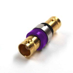 BNC Gerätekupplung mit violettem Isolierflansch