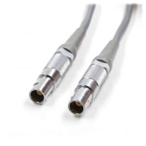 Audio Triax Patch Cable Ø 4 with grey Strain Relief Sleeves