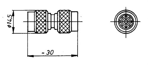 TNC 50 Ohm Kabel-Verbindungsstecker